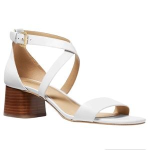 Michael Kors White and Brown Heels